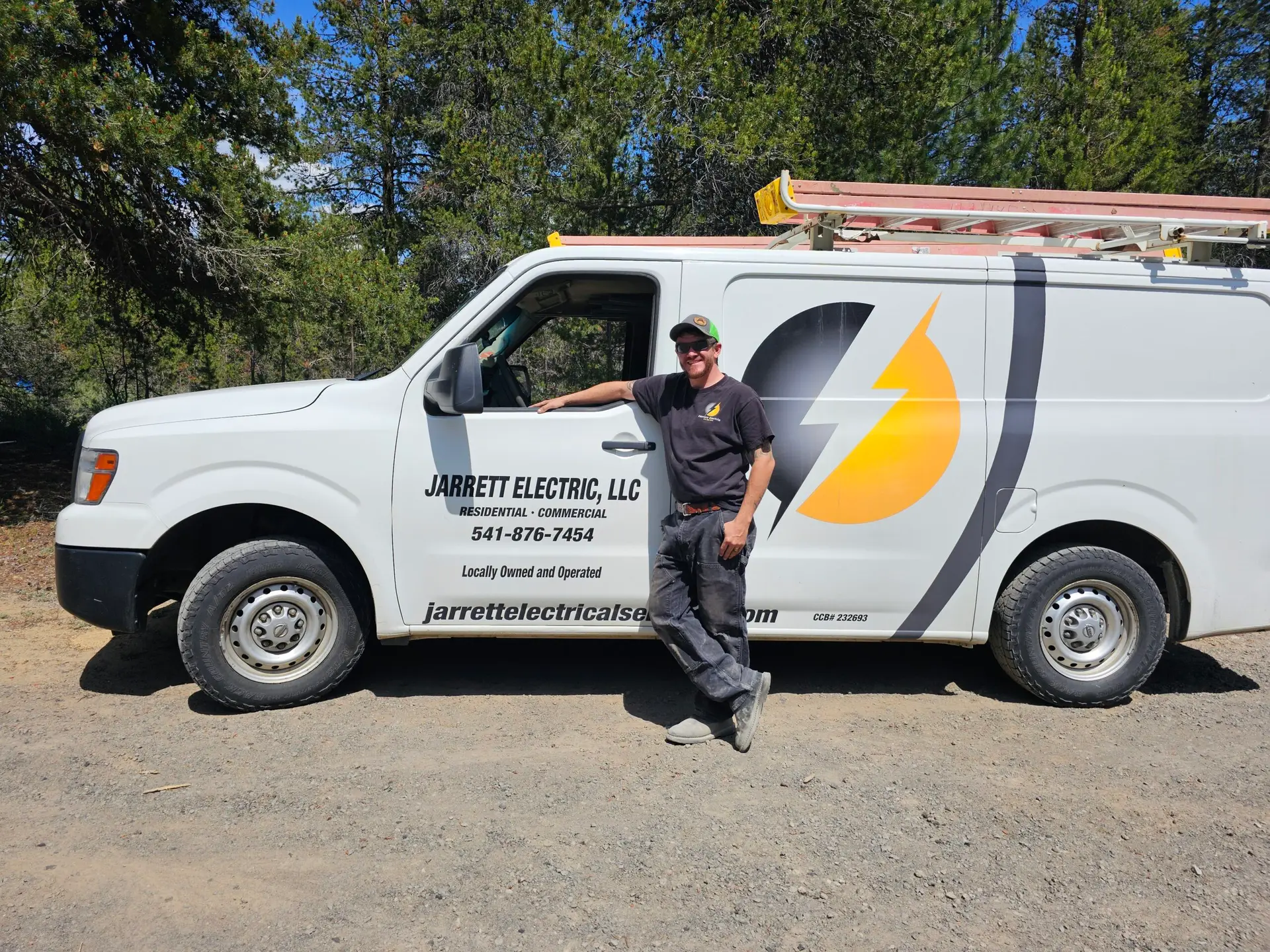 Service Van for RV Receptacle installation by Jarrett Electric in La Pine Oregon